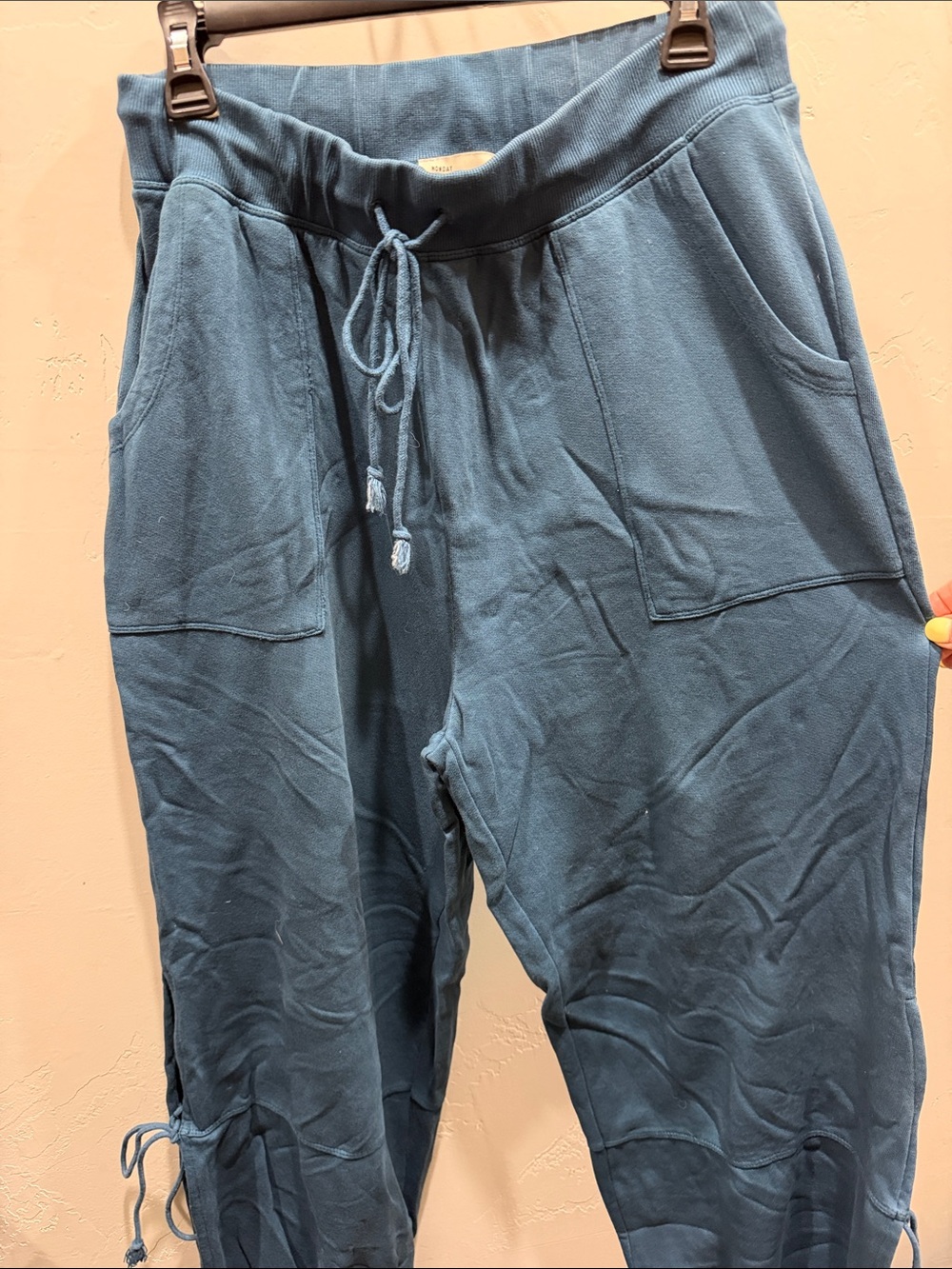 Women's Teal Drawstring Jogger Pants with Front Pockets